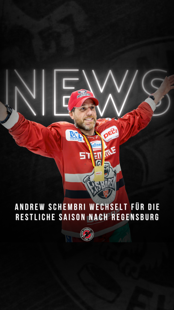 Die Passau Black Hawks haben sich dazu entschieden Andrew Schembri für die restliche Saison freizustellen. Schembri wird sich für die verbleibende Spielzeit den Eisbären Regensburg in der DEL2 anschließen.